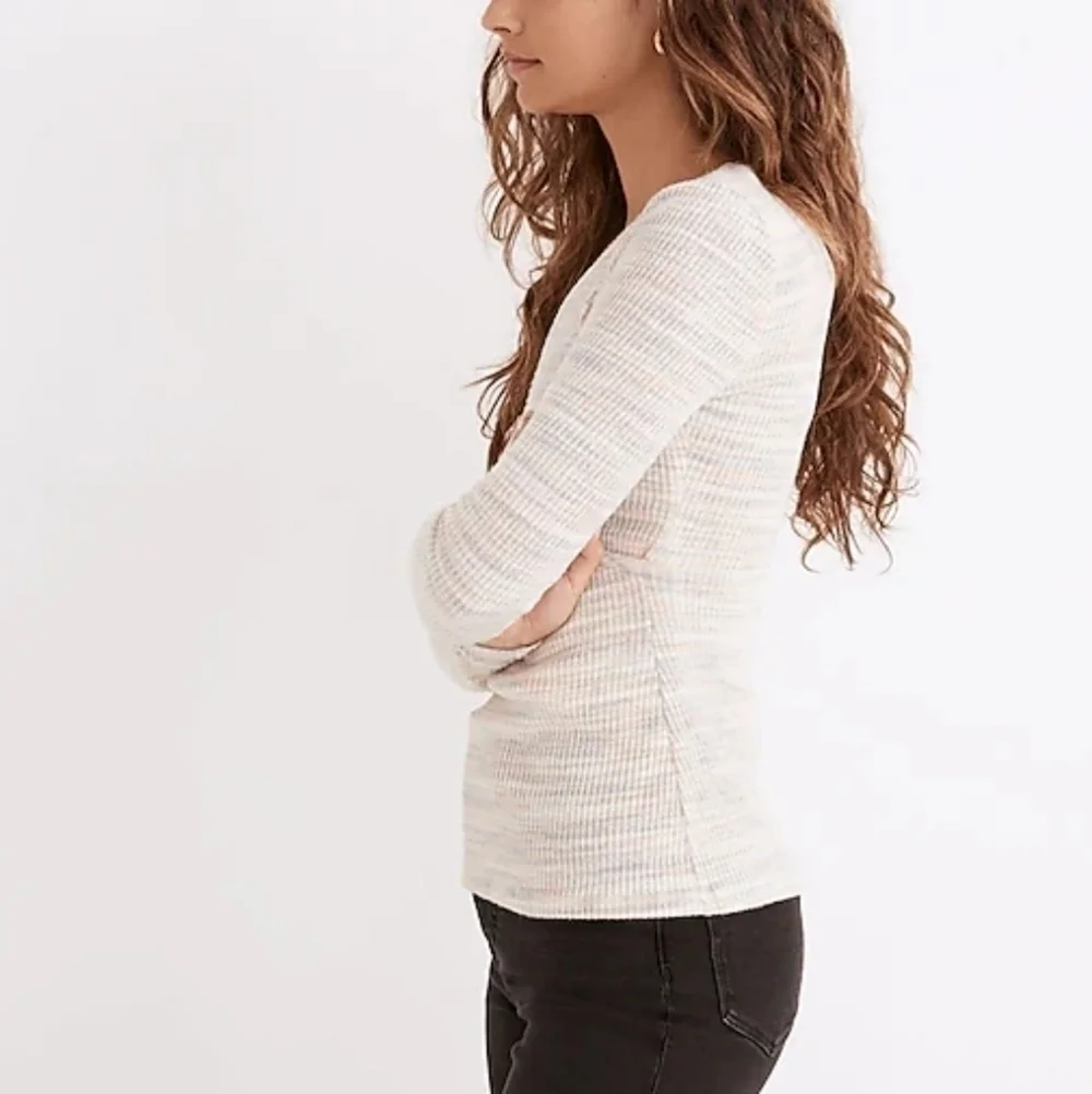 Madewell Space‎ Dyed Rib Faux Wrap Blouse Size Small NWT - Picture 4 of 8